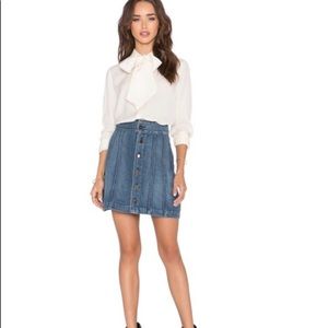 Frame Denim Panel Skirt